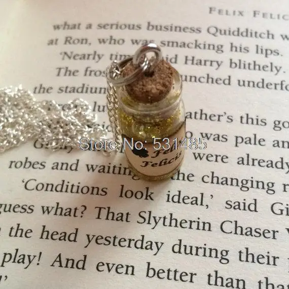 12 шт./лот Felix Felicis подвеска в виде бутылки вдохновленная HP|felix felicis|bottle necklacebottle pendant |