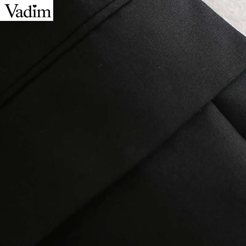 Женское элегантное платье vadim офисная одежда черное мини-платье с поясом