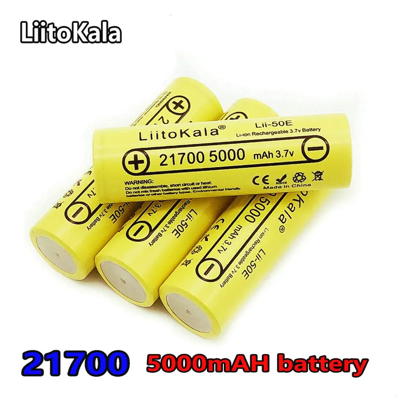 New21700 батареи lii 50E 21700 аккумуляторная батарея 5000 mah 3 7 V 5C разряда высокая мощность