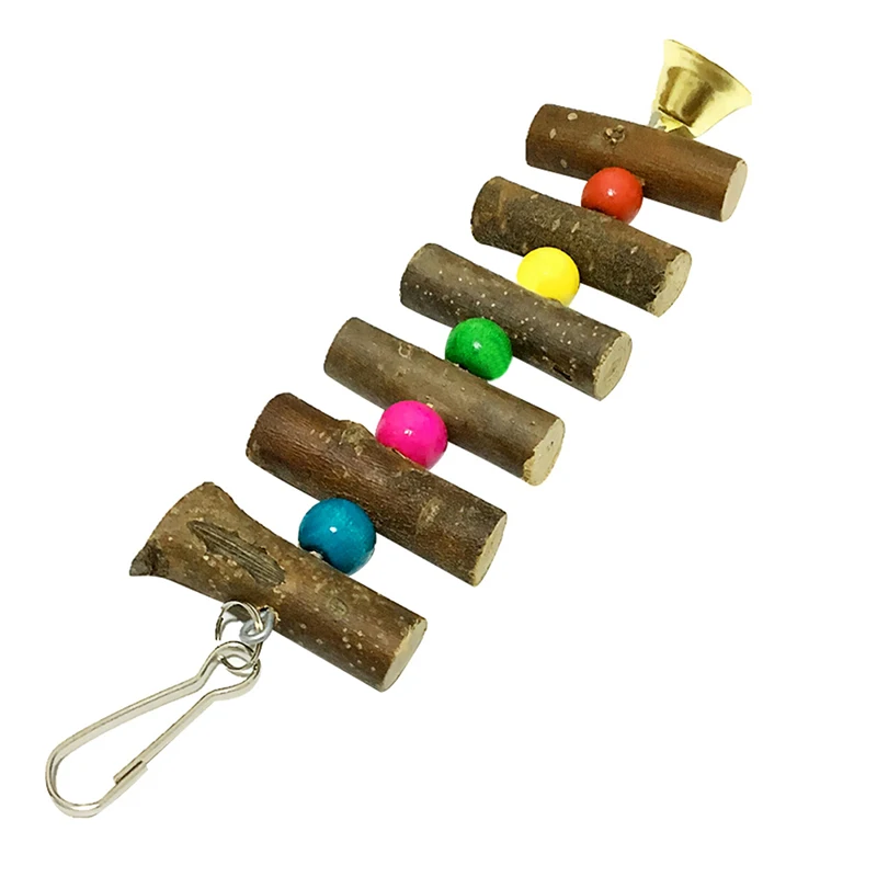 Попугай птица деревянная лестница подъем канатной хомячок игрушки Веревка