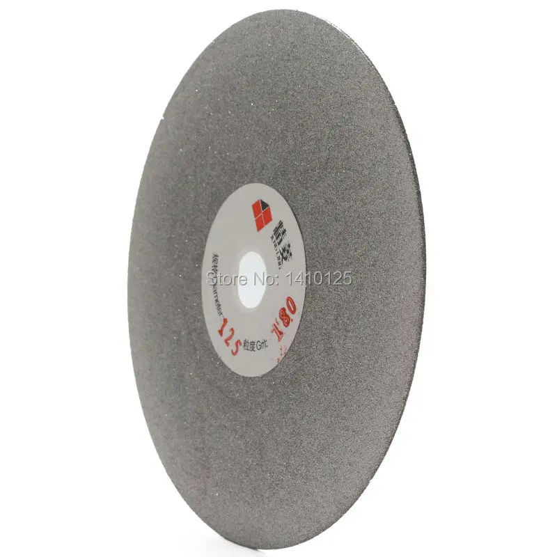 5&quot inch 125mm Grit 180 Medium Diamond Grinding Disc Coated Flat Lap Disk Abrasive Wheel Lapidary Tools for Grinder Gems Glass |