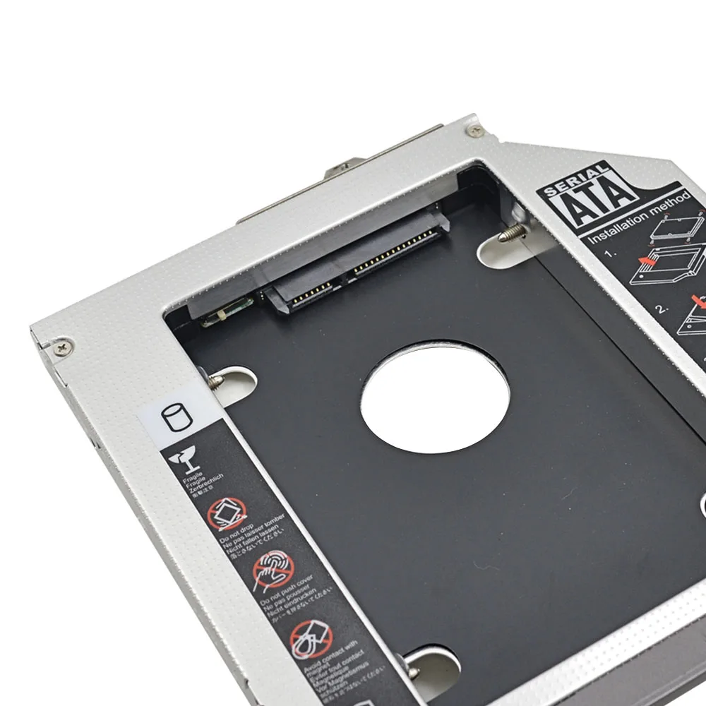 Алюминиевый 2 й жесткий диск Caddy 12 7 мм SATA 3 0 внешний SSD бокс Encloure для HP Probook 6360B 6435B 6440B