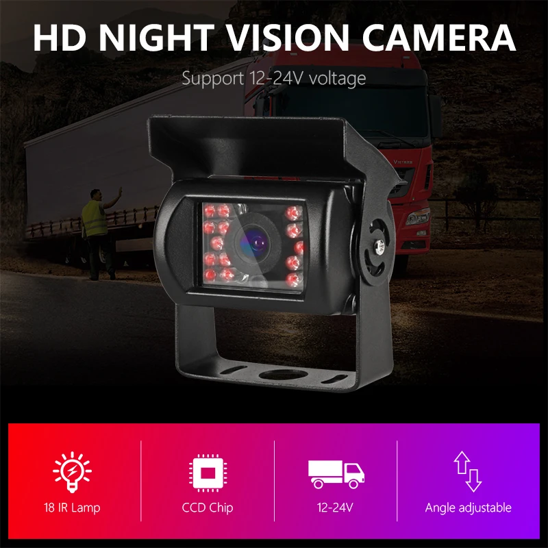 Jansite 18IR светодиодная подсветка IP68 Водонепроницаемая HD камера ночного видения 12 24