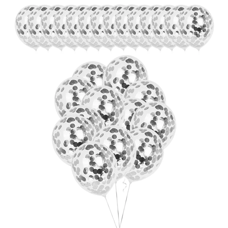 

30pcs Balloons Transparent Gold Confetti Latex Balloons 12inch INS Hot Birthday Wedding Decoration Baby Shower Supplies JL0014