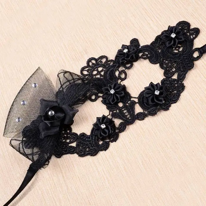 Черные женские Сексуальные Кружевные маски для глаз маскарадные венецианские