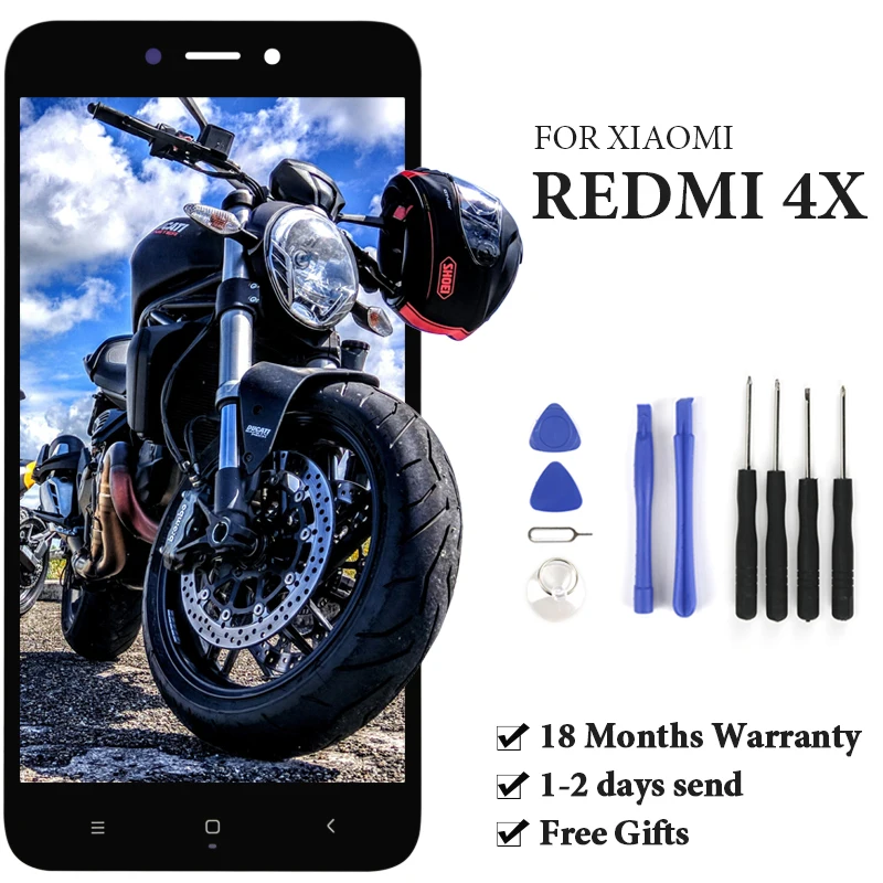 ЖК дисплей с сенсорным экраном и рамкой в сборе для Xiaomi Redmi 4X сменный
