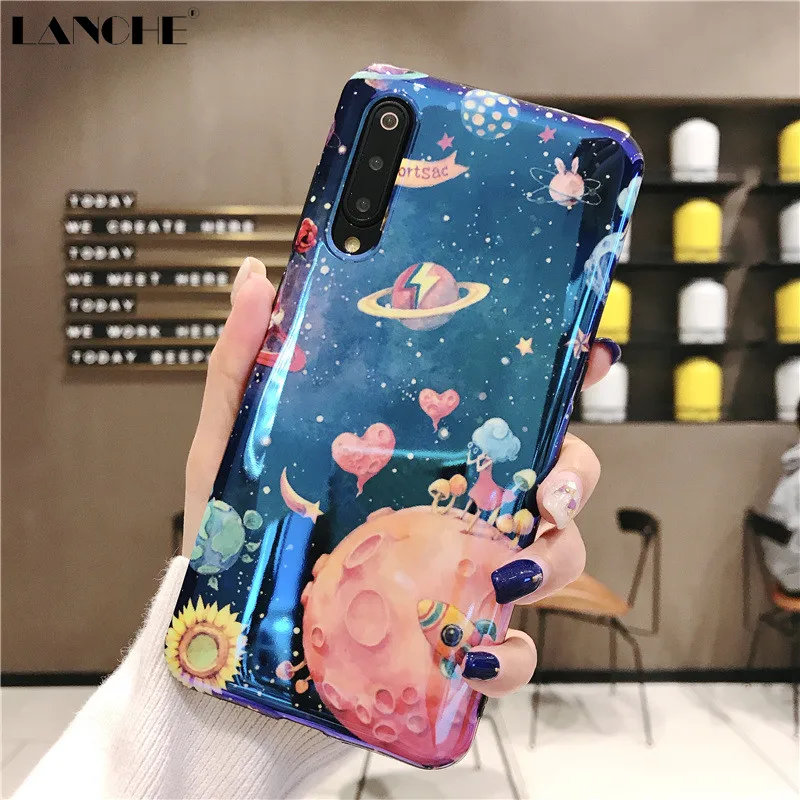Чехол LANCHE для Xiaomi Redmi Note 7 Pro мягкий силиконовый чехол телефона Blu-Ray planet Space mi 8 9 se 6X