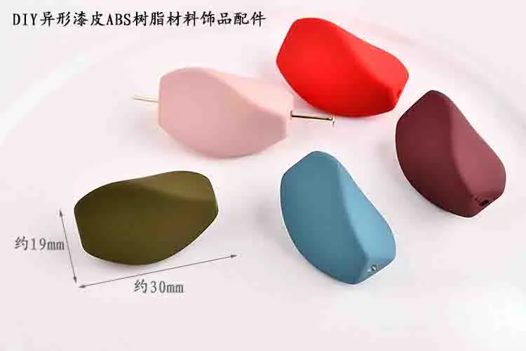

New style 50pcs/lot color printing geometry Polygon shape fashion beads diy jewelry bracelet/necklace pendant accessory