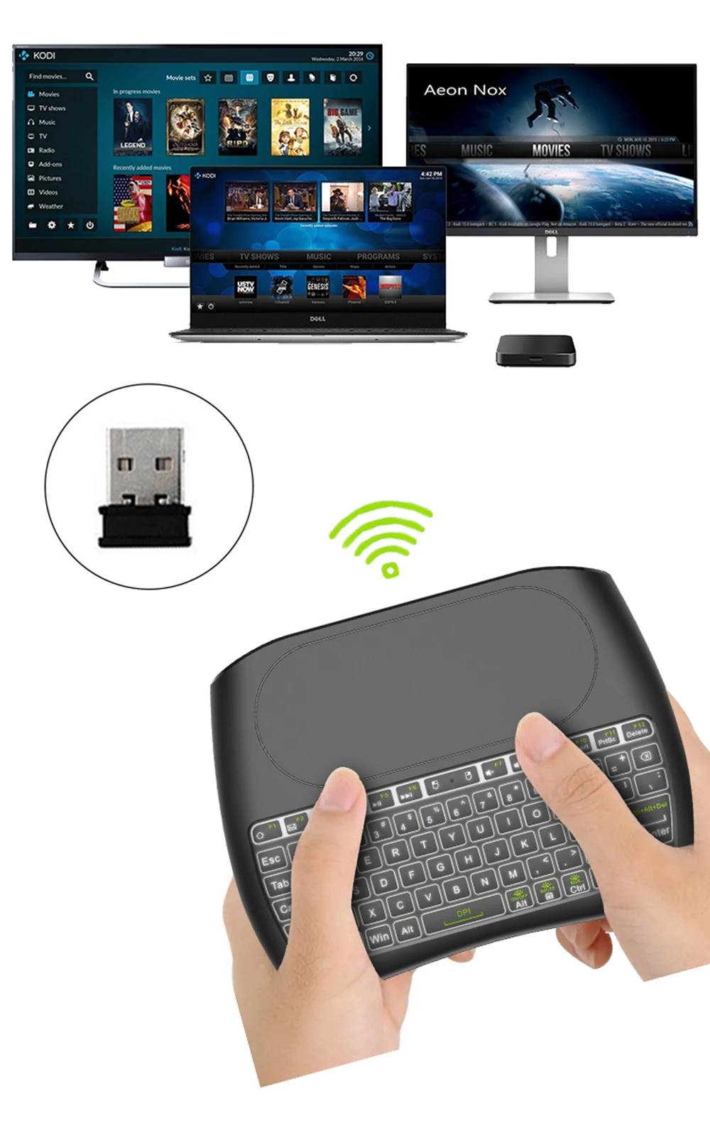 Беспроводная мини-клавиатура с подсветкой D8 Pro Plus на английском и русском языках, 2,4 ГГц, Air mouse, сенсорная панель, контроллер для Android tv BOX, PK I8 Mini