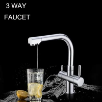 water filter tap chrome black white colors ro filtered water hotcold 3 way kitchen faucet mixer