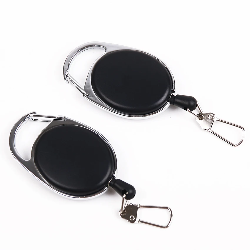 

1PC Retractable Pull Keychain Lanyard ID Badge Holder Name Tag Card Belt Clip Key Ring Buckle Badge Holder Accessories