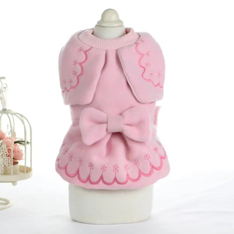 Товары для домашних животных зимние розовые пальто собак шерстяное принцессы с