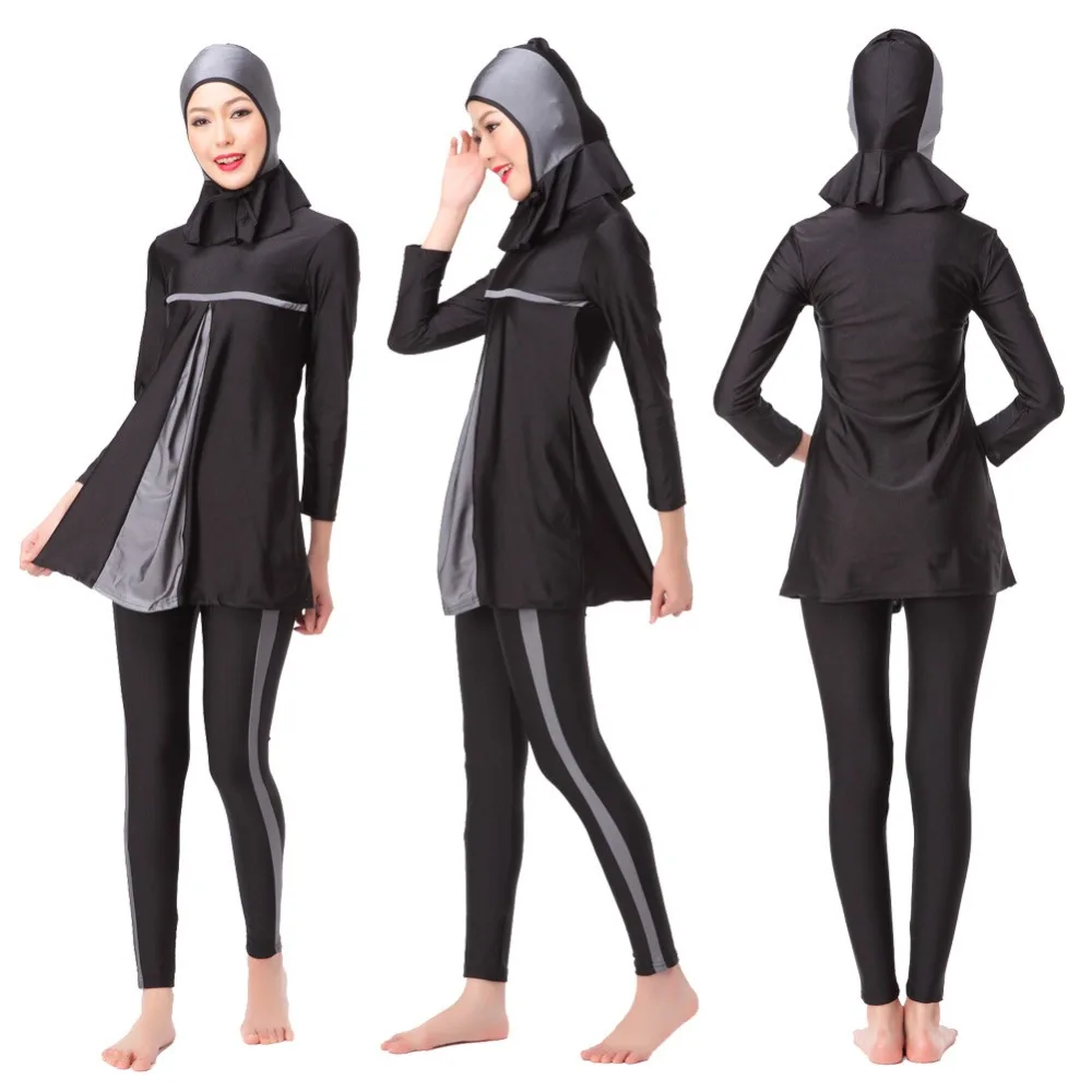 Женская купальная одежда с полным покрытием мусульманские купальники женские в