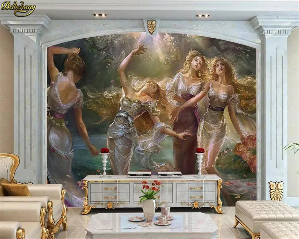 Beibehang пользовательские фото обои роспись Европейская красота масляная живопись