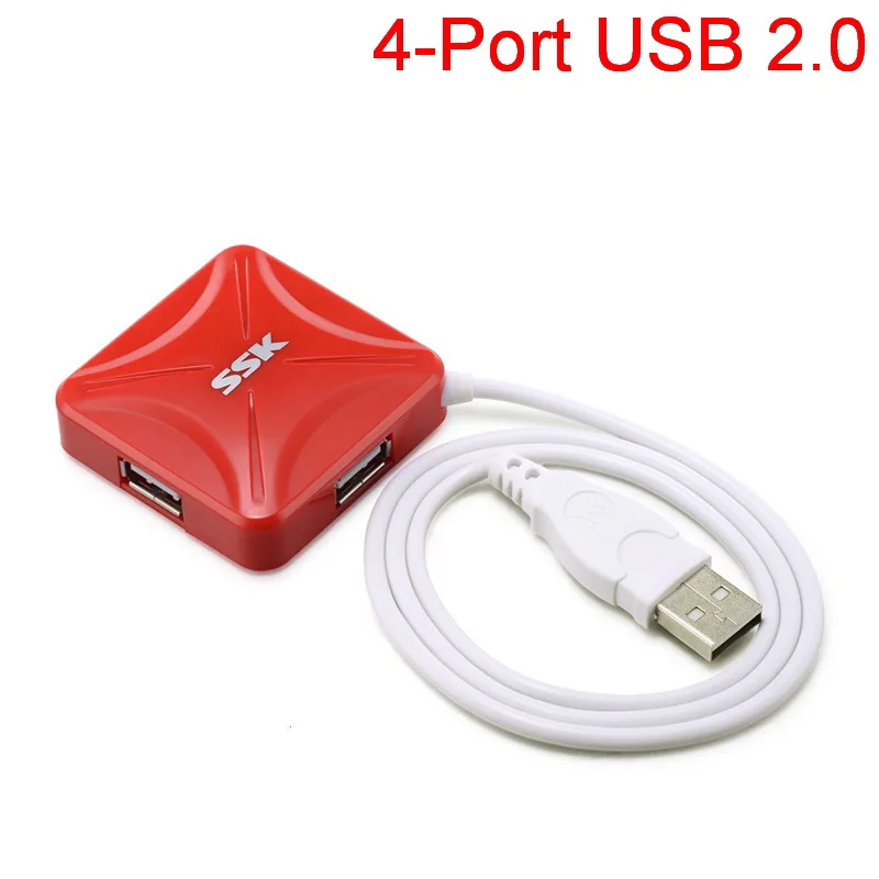 Оригинальный 4 портовый мини usb 2 0 концентратор микро с разъемом питания