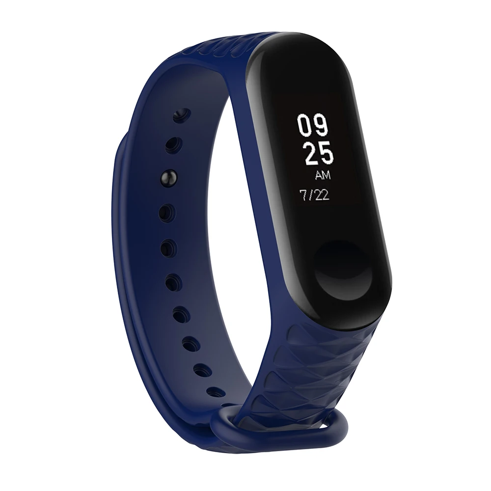Сменный ремешок для Xiao-Mi Band 3/4 Универсальный ТПУ ромбические ремешки на запястье 13 цветов