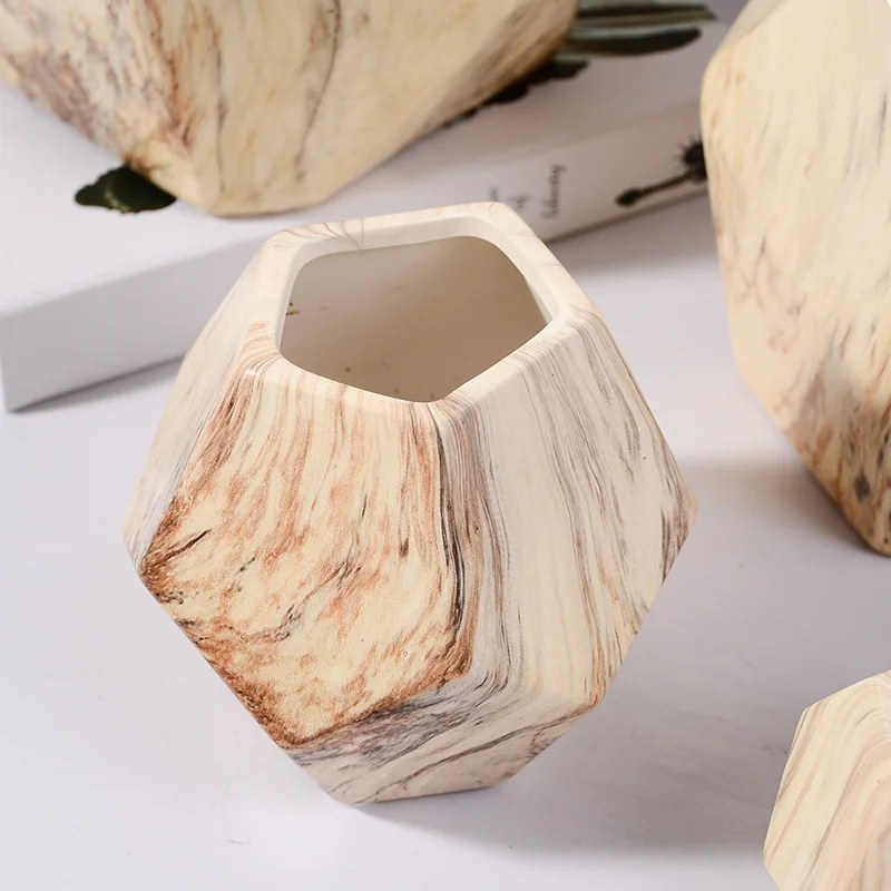 Окраски Керамика ваза для свадьбы в виде геометрических фигур декоративная дома