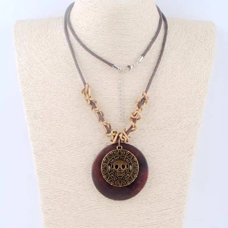 Винтажное ожерелье в античном стиле длинная веревочная цепочка подвеска виде