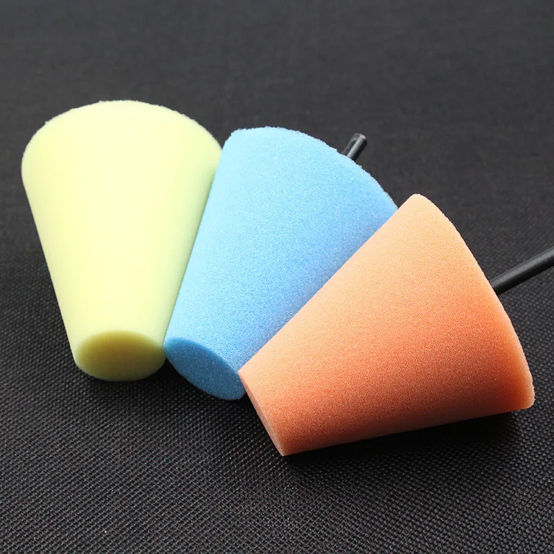 

1PC Car Wheel Hub Polish Repair Buffing Shank Polishing Sponge Cone Plastic Foam Pad M8617