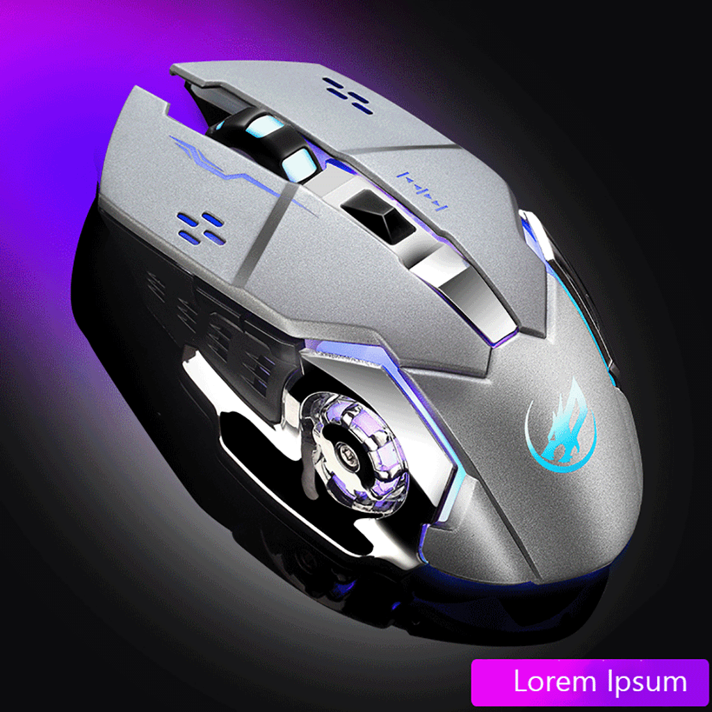 Беспроводная игровая мышь Warwolf Q8 с 6 кнопками, usb-приемник с подсветкой, игровая мышь для геймера, ноутбука, компьютера