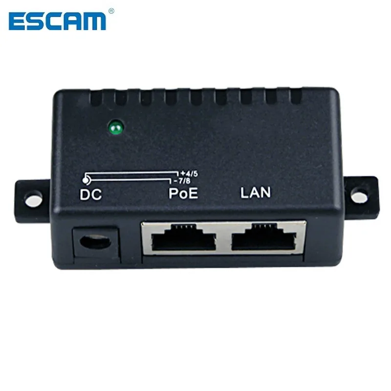 ESCAM 1000 Мбит/с 5 в 12 В 24 В 48 В/1A POE инжектор разветвитель питания для ip-камеры POE адаптер модуль наблюдения аксессуары