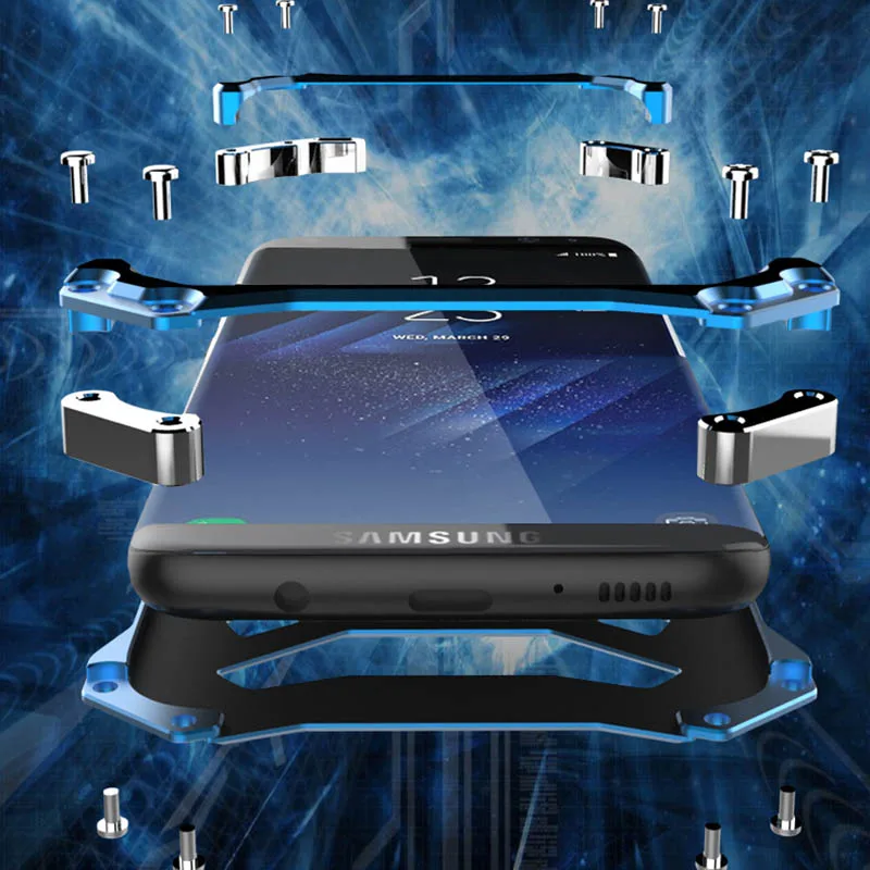 R-JUST Gundam металлический чехол алюминиевый чехол для samsung s8 Броня противоударный чехол для телефона s для samsung galaxy s8/s8 plus