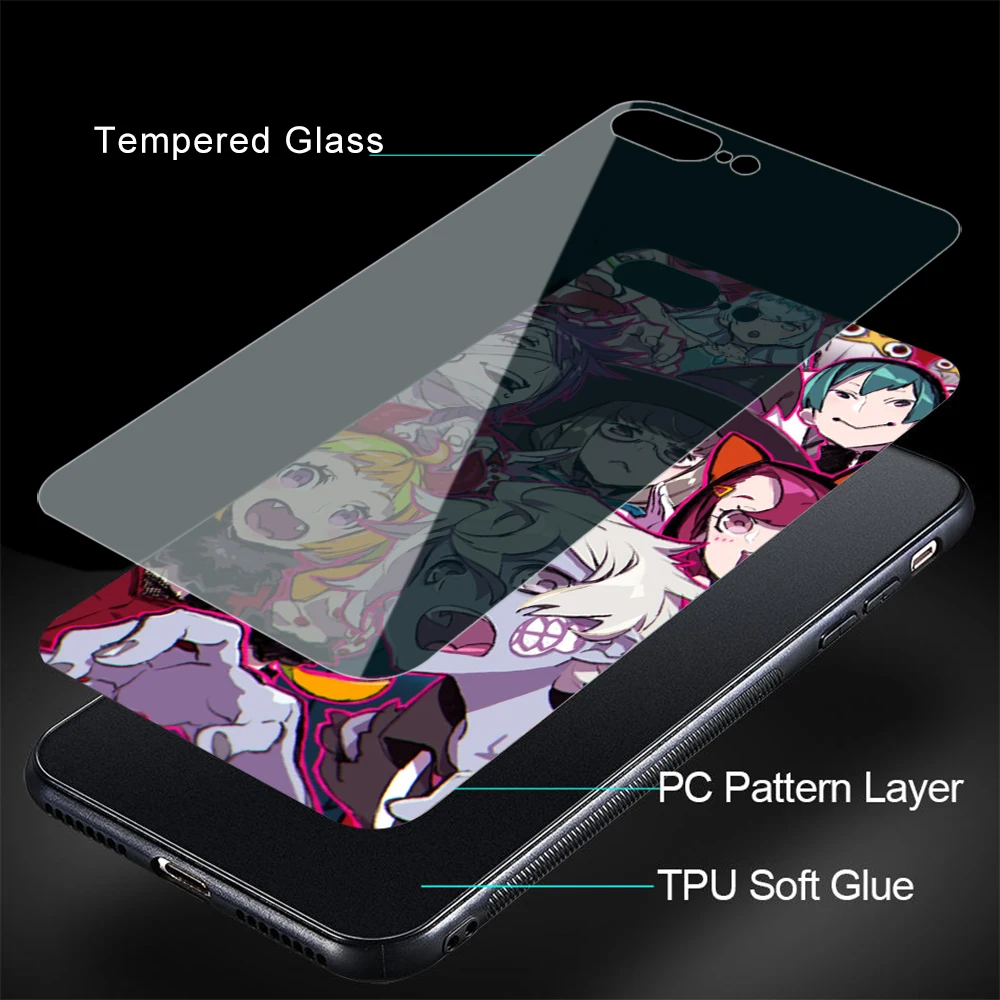 WEBBEDEPP Kiznaiver Sonozaki Noriko Tempered Glass Phone Case for Apple iPhone Xr Xs Max X or 10 8 7 6 6S Plus 5 5S SE |