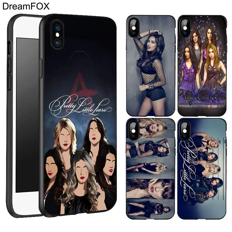 DREAMFOX K157 Милые Обманщицы черный мягкий силиконовый чехол из ТПУ для Apple iPhone XR XS Max X 8