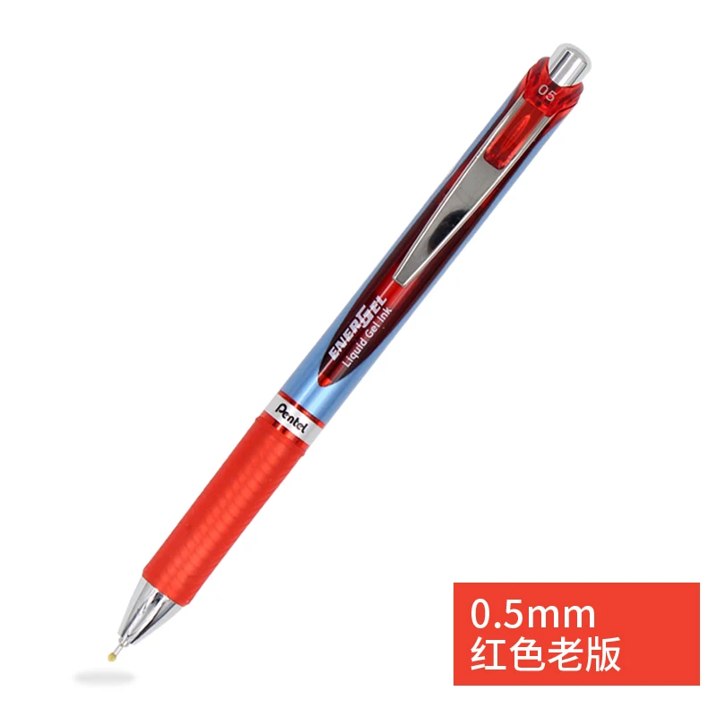 1 шт Pentel BLN75 быстросохнущая нейтральная ручка 0,5 мм красная/синяя/черная - Цвет: red