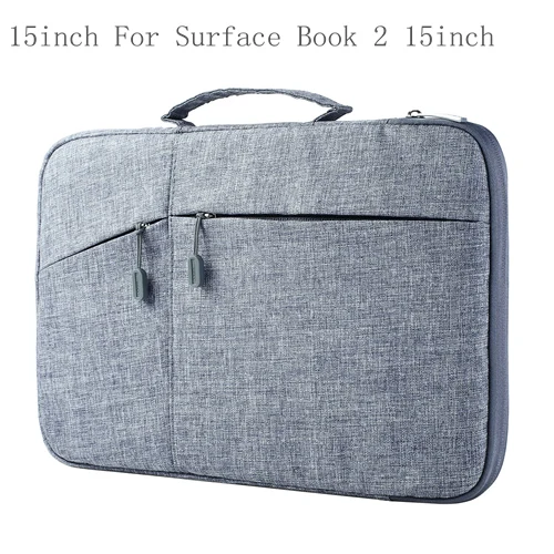 15inch Gray Megoo поверхность рукав Чехол 1"~ 15" для microsoft Surface Pro X/7/4/3/6/5 12," Surface Book 2 Поверхность ноутбука 3/2/1 13,5" 15,6" - Цвет: 15inch Gray
