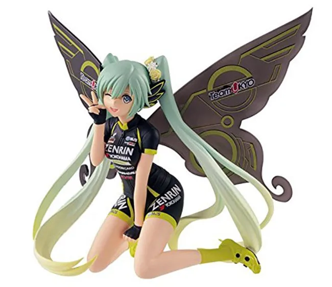 Оригинальный Banpresto SQ Hatsune Miku figure 2017 Racing teamuyo ver. Модель игрушки 13 см|Игровые фигурки