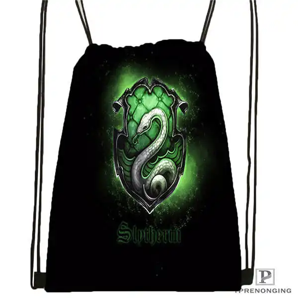 Custom Hufflepuff-Гарри-Поттер-@ 1 походная сумка на шнурке милый рюкзак для детей(черная спинка) 31x40 см#2018612-01-(12