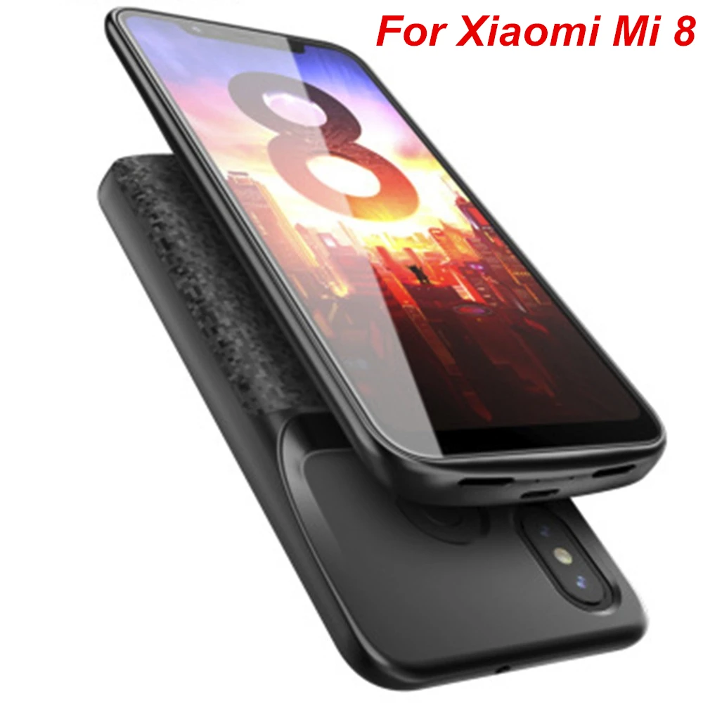 Чехол с аккумулятором для Xiaomi Mi 8 4700 мАч подставка смартфона из АБС пластика чехол