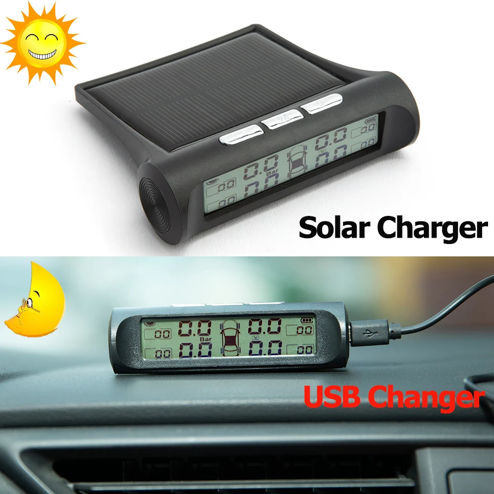 Hippcron автомобильная система контроля давления в шинах TPMS подсветка цифровой