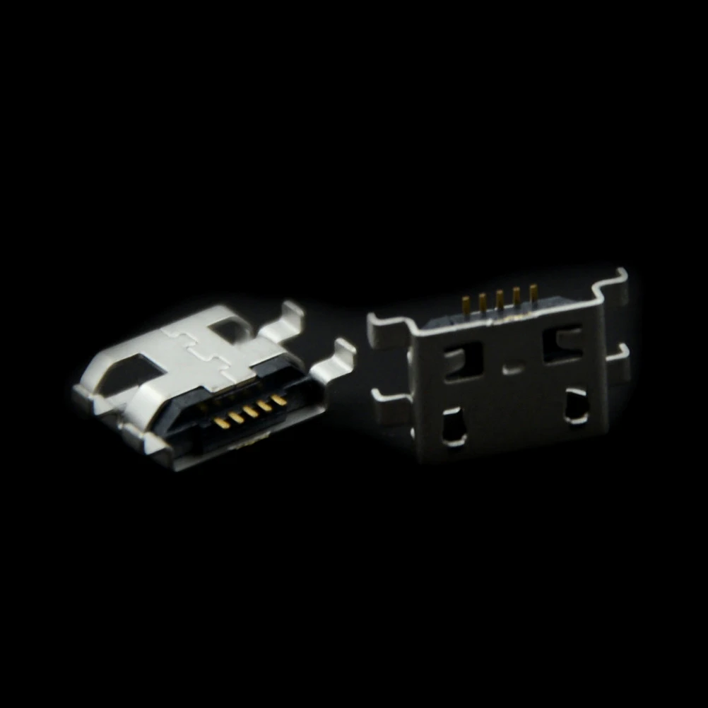 20 шт микро USB разъем 5pin Тяжелая пластина B Тип гнездовой для мобильного мини