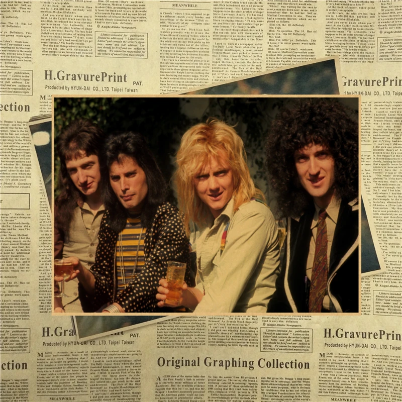 Ретро-Ретро плакат Queen крафт-бумага бумажный бар кафе домашний декор картина
