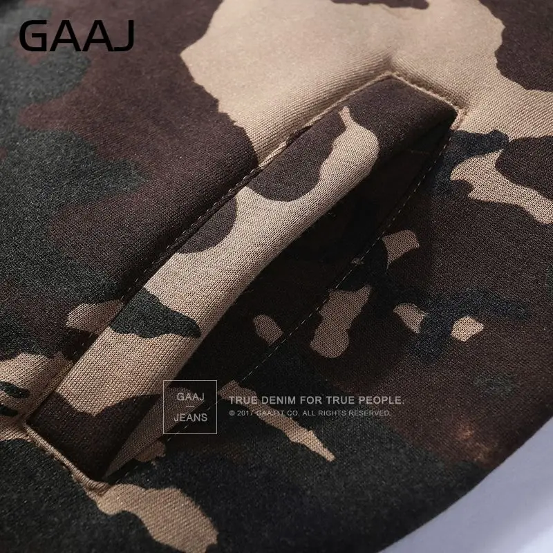 Мужская камуфляжная Толстовка GAAJ брендовая толстовка на молнии цвета хаки для
