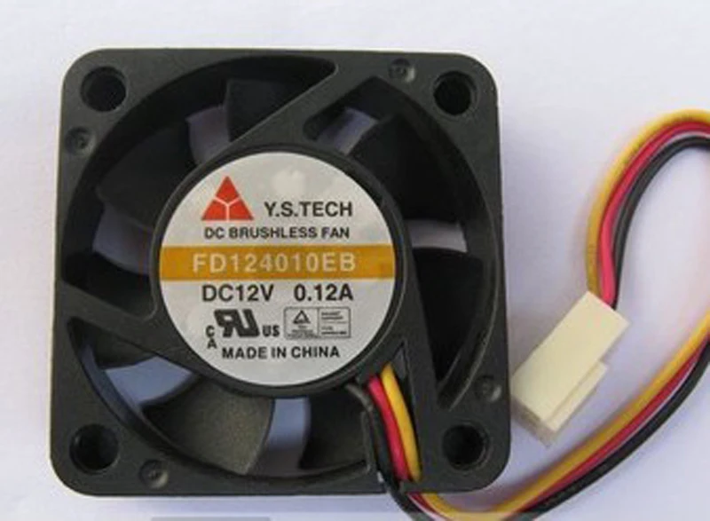 2 шт./лот YS. TECH FD124010EB 4 см 4010 40*40*10 мм 12 В 0.12A 3 провода шарикоподшипник вентилятор|bearing