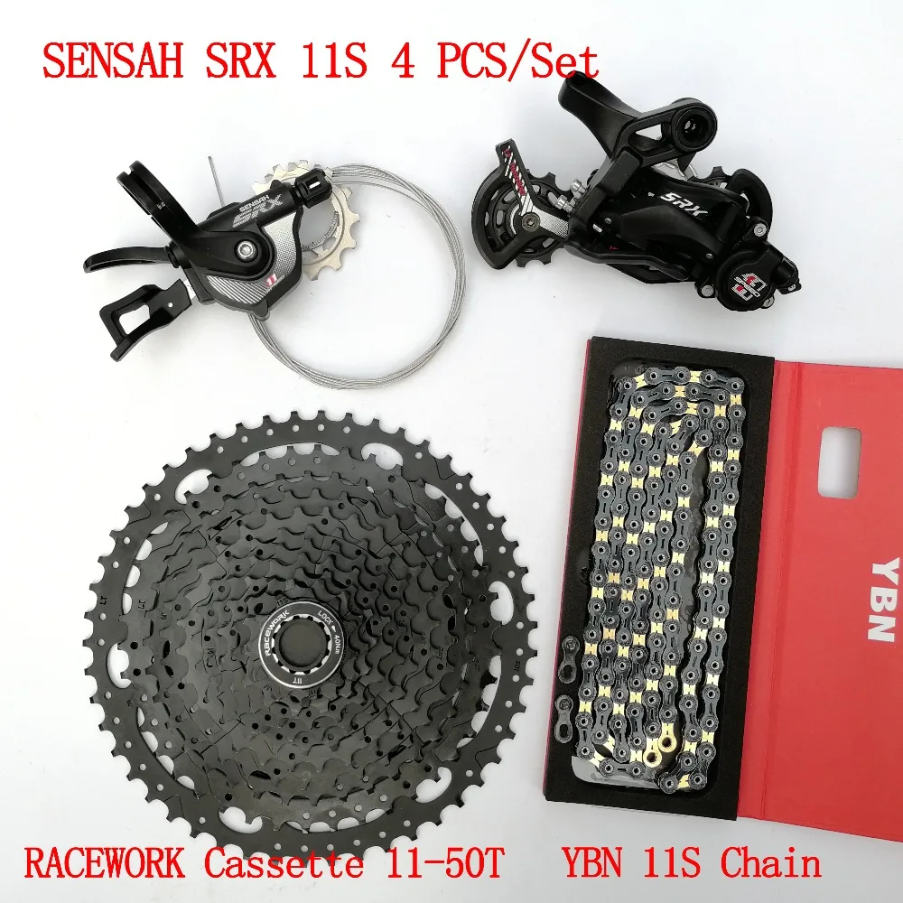 RACEWORK SRX 11 Скорость MTB переключатели список групп Racework 50 T кассета Цепь YBN 4 шт набор