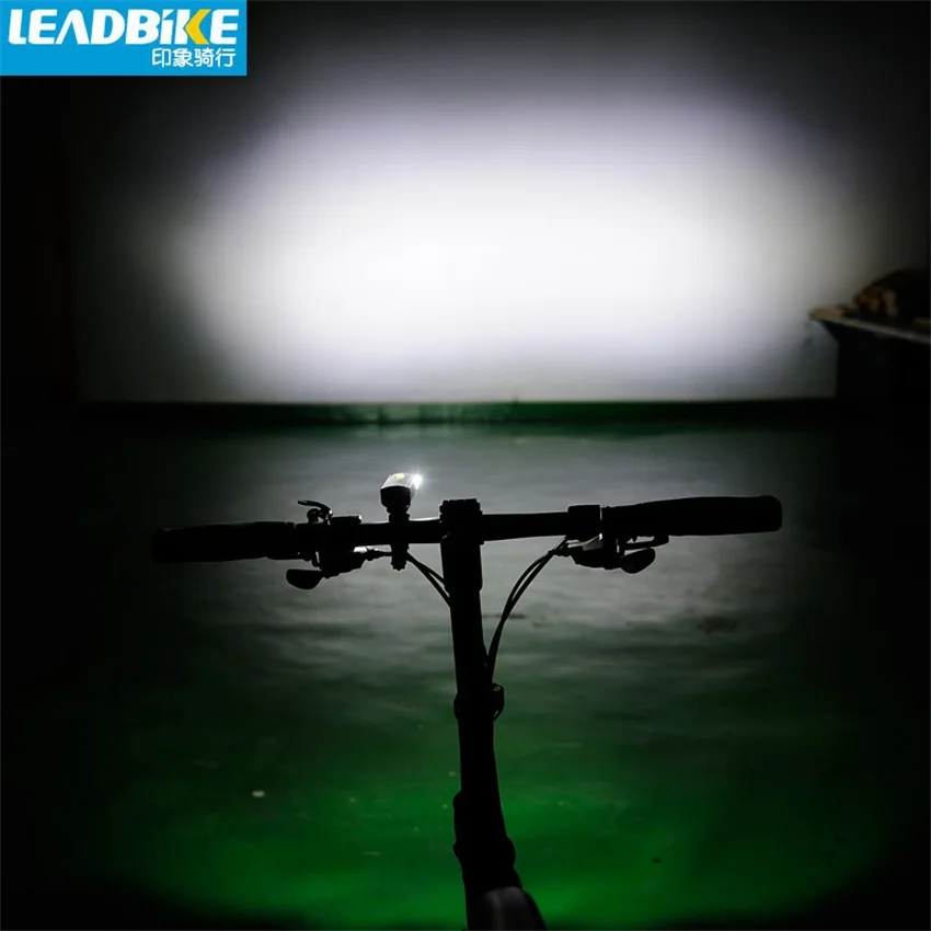 Сверхъяркий передний светодиодный фонарь Leadbike для велосипеда водонепроницаемый