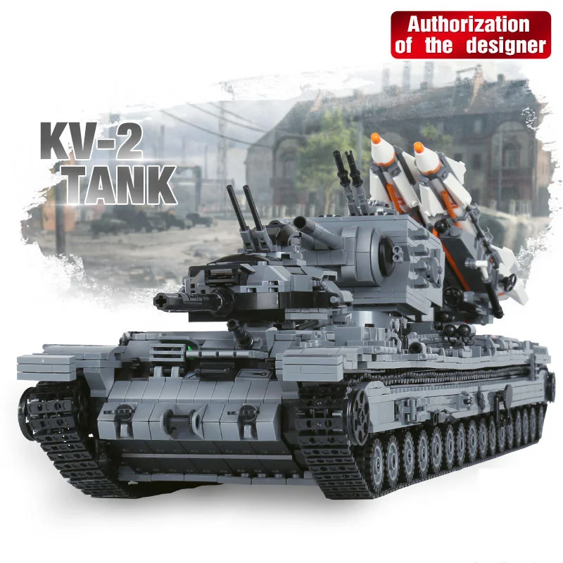 XingBao 06006 3663 шт креативные MOC военные серии KV 2 набор Танков для детей Обучающие