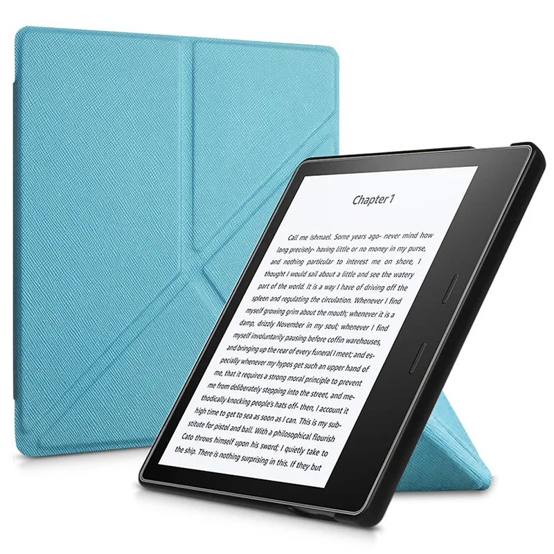 Чехол для Amazon " Kindle Oasis 2 eReader(9th Generation, только Release)-стоячий оригами Тонкий чехол с функцией автоматического пробуждения/сна - Цвет: Simple-Blue