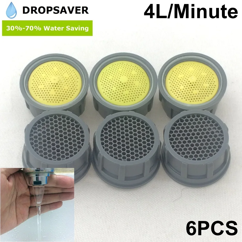 Бесплатная Shipping 6pcs аэратор для смесителя M24/F22 Core Set WS C4L ламинарный поток ручной