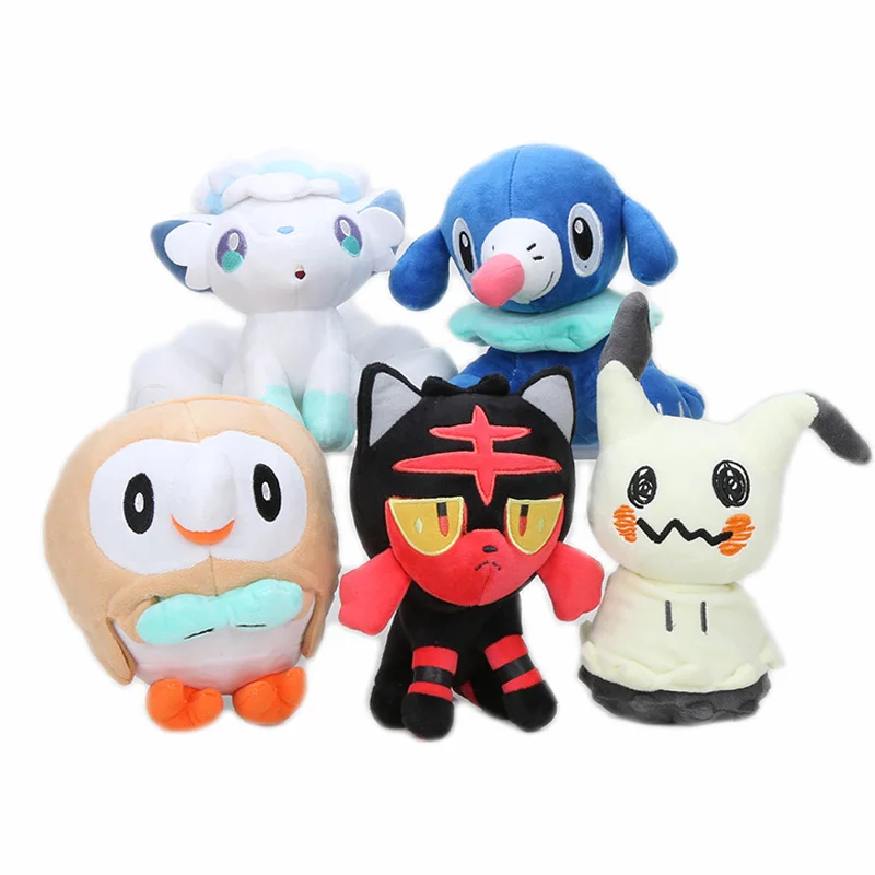 Аниме PokOe Go Pikachu Rowlet 18 см Плюшевые игрушки Солнце Луна стартер животное кукла для детей игрушки высокое качество