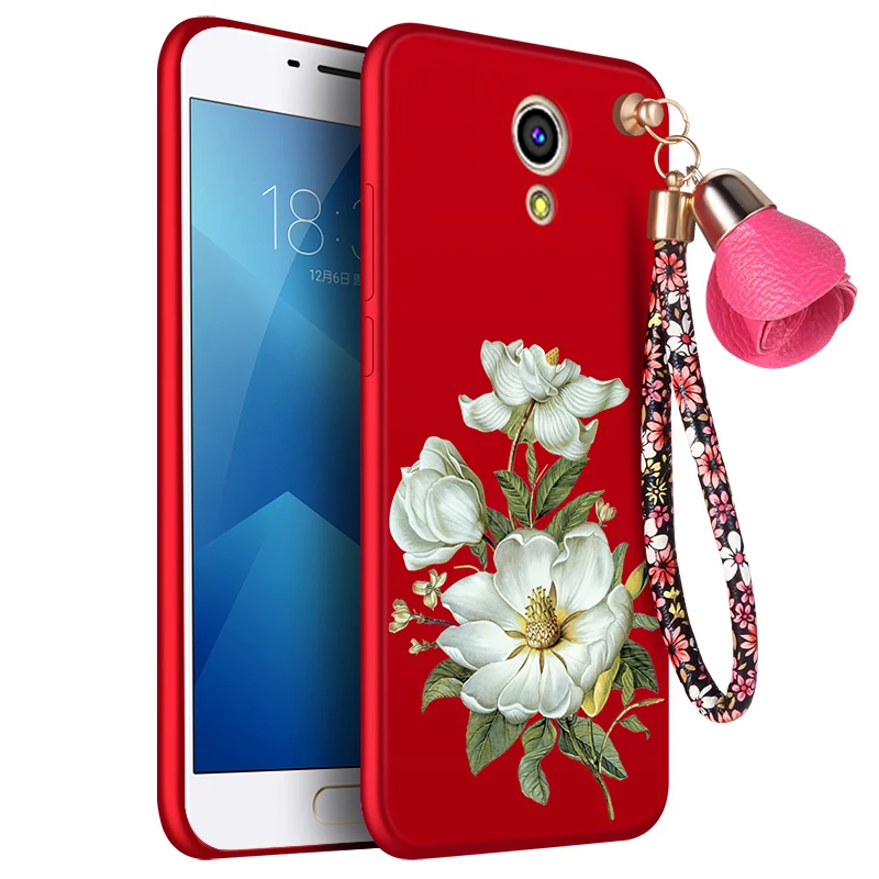 Для meizu m6s силиконовый чехол 5," роскошный защитный чехол для мобильного телефона для meizu M6s mblu S6 M712Q m c чехол 3D цветок
