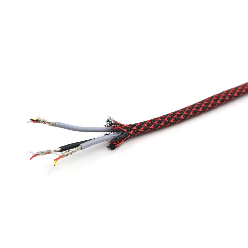 33ft BlackRed 10 м 4 6 8 12 14 16 мм оплетка PET расширяемая муфта Высокая плотность обшивка