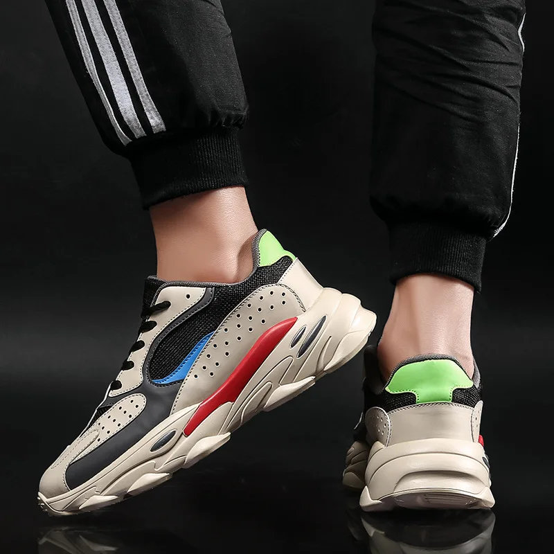 Новинка повседневная мужская обувь сезон осень-лето дышащая с сеткой кроссовки