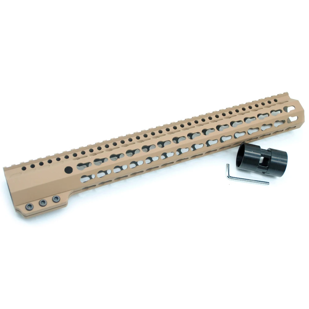 AR15 одна штука поплавок рельсовая Монтажная система Handguard кронштейн со съемными рельсами баррель гайка Пикатинни раздел