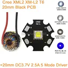 CREE XML2 XM-L2 T6 10 Вт Холодный белый нейтральный белый теплый белый светодиодный излучатель высокой мощности 20 мм черная печатная плата + вход 12 В 20 мм 5 режимов драйвера