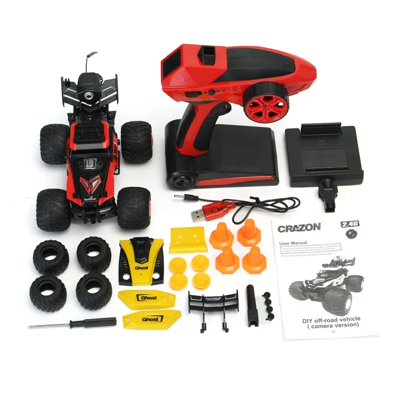 Crazon 172801 2 4G 2WD 1/28 FPV с камерой Wifi удалить контроль внедорожный трактор RC автомобиль